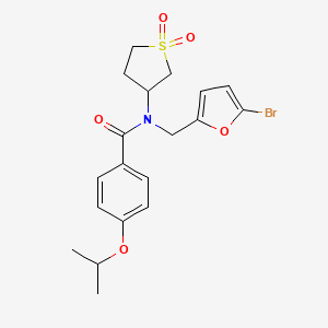 N-[(5-bromofuran-2-yl)methyl]-N-(1,1-dioxidotetrahydrothiophen-3-yl)-4-(propan-2-yloxy)benzamide