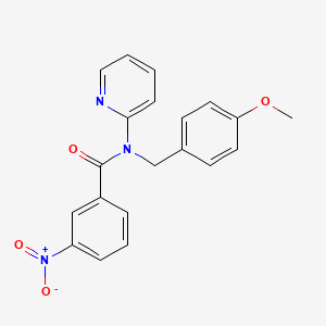 molecular formula C20H17N3O4 B11350086 N-(4-methoxybenzyl)-3-nitro-N-(pyridin-2-yl)benzamide 