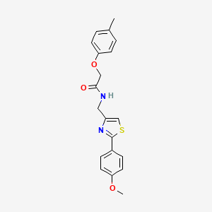 molecular formula C20H20N2O3S B11350100 N-{[2-(4-methoxyphenyl)-1,3-thiazol-4-yl]methyl}-2-(4-methylphenoxy)acetamide 