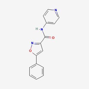 5-phenyl-N-(pyridin-4-yl)-1,2-oxazole-3-carboxamide