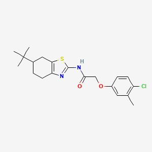 molecular formula C20H25ClN2O2S B11350119 N-(6-tert-butyl-4,5,6,7-tetrahydro-1,3-benzothiazol-2-yl)-2-(4-chloro-3-methylphenoxy)acetamide 