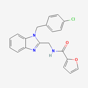 molecular formula C20H16ClN3O2 B11350126 N-{[1-(4-chlorobenzyl)-1H-benzimidazol-2-yl]methyl}furan-2-carboxamide 