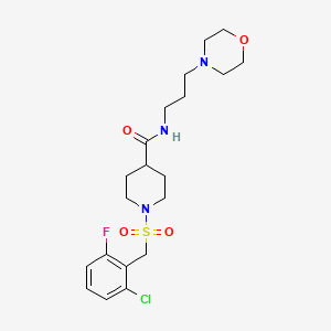 1-[(2-chloro-6-fluorobenzyl)sulfonyl]-N-[3-(morpholin-4-yl)propyl]piperidine-4-carboxamide