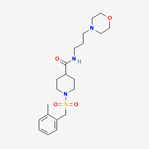 1-[(2-methylbenzyl)sulfonyl]-N-[3-(morpholin-4-yl)propyl]piperidine-4-carboxamide