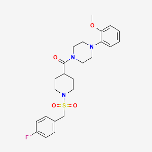 {1-[(4-Fluorobenzyl)sulfonyl]piperidin-4-yl}[4-(2-methoxyphenyl)piperazin-1-yl]methanone