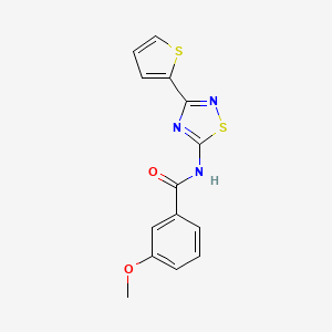 3-methoxy-N-[3-(thiophen-2-yl)-1,2,4-thiadiazol-5-yl]benzamide