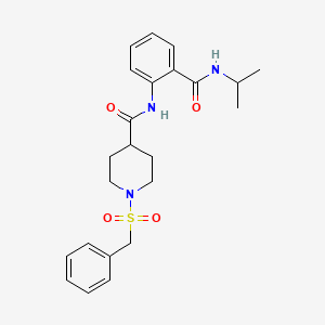 1-(benzylsulfonyl)-N-[2-(propan-2-ylcarbamoyl)phenyl]piperidine-4-carboxamide