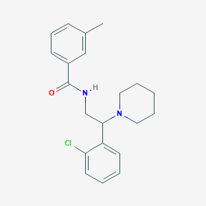 N-[2-(2-chlorophenyl)-2-(piperidin-1-yl)ethyl]-3-methylbenzamide