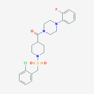 {1-[(2-Chlorobenzyl)sulfonyl]piperidin-4-yl}[4-(2-fluorophenyl)piperazin-1-yl]methanone