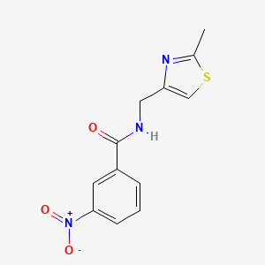 molecular formula C12H11N3O3S B11350251 N-[(2-methyl-1,3-thiazol-4-yl)methyl]-3-nitrobenzamide 