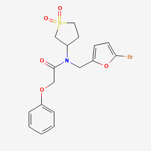 N-[(5-bromofuran-2-yl)methyl]-N-(1,1-dioxidotetrahydrothiophen-3-yl)-2-phenoxyacetamide