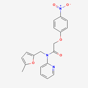 molecular formula C19H17N3O5 B11350273 N-[(5-methylfuran-2-yl)methyl]-2-(4-nitrophenoxy)-N-(pyridin-2-yl)acetamide 