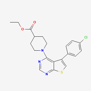 Ethyl 1-[5-(4-chlorophenyl)thieno[2,3-d]pyrimidin-4-yl]piperidine-4-carboxylate