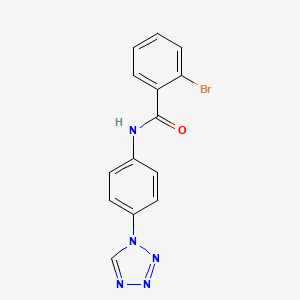 molecular formula C14H10BrN5O B11350321 2-bromo-N-[4-(1H-tetrazol-1-yl)phenyl]benzamide 