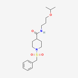 1-(benzylsulfonyl)-N-[3-(propan-2-yloxy)propyl]piperidine-4-carboxamide