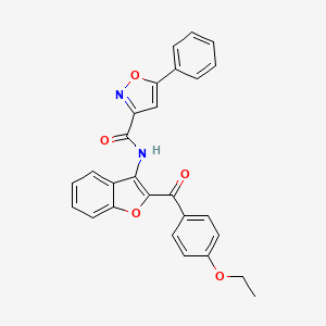 N-{2-[(4-ethoxyphenyl)carbonyl]-1-benzofuran-3-yl}-5-phenyl-1,2-oxazole-3-carboxamide