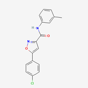 molecular formula C17H13ClN2O2 B11350386 5-(4-chlorophenyl)-N-(3-methylphenyl)-1,2-oxazole-3-carboxamide 