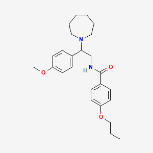 N-[2-(azepan-1-yl)-2-(4-methoxyphenyl)ethyl]-4-propoxybenzamide