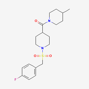 {1-[(4-Fluorobenzyl)sulfonyl]piperidin-4-yl}(4-methylpiperidin-1-yl)methanone