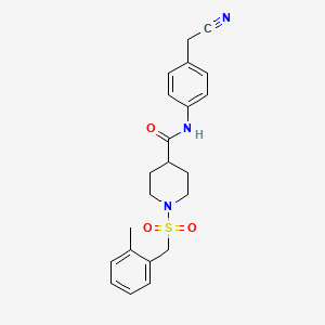 N-[4-(cyanomethyl)phenyl]-1-[(2-methylbenzyl)sulfonyl]piperidine-4-carboxamide