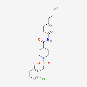 N-(4-butylphenyl)-1-[(2-chloro-6-fluorobenzyl)sulfonyl]piperidine-4-carboxamide