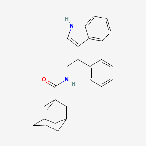 molecular formula C27H30N2O B11350470 N-[2-(1H-indol-3-yl)-2-phenylethyl]adamantane-1-carboxamide 