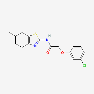 molecular formula C16H17ClN2O2S B11350474 2-(3-chlorophenoxy)-N-(6-methyl-4,5,6,7-tetrahydro-1,3-benzothiazol-2-yl)acetamide 