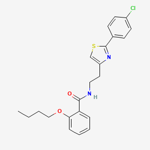 molecular formula C22H23ClN2O2S B11350543 2-butoxy-N-{2-[2-(4-chlorophenyl)-1,3-thiazol-4-yl]ethyl}benzamide 