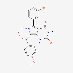 8-(3-bromophenyl)-13-(4-methoxyphenyl)-3,5-dimethyl-12-oxa-3,5,9-triazatricyclo[7.4.0.02,7]trideca-1,7-diene-4,6-dione