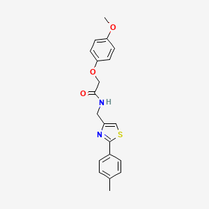 2-(4-methoxyphenoxy)-N-{[2-(4-methylphenyl)-1,3-thiazol-4-yl]methyl}acetamide