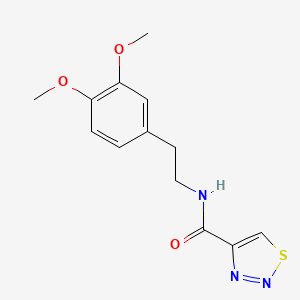 molecular formula C13H15N3O3S B11350581 N-[2-(3,4-dimethoxyphenyl)ethyl]-1,2,3-thiadiazole-4-carboxamide 