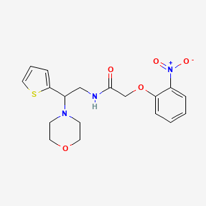 N-[2-(morpholin-4-yl)-2-(thiophen-2-yl)ethyl]-2-(2-nitrophenoxy)acetamide