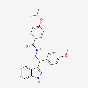 N-[2-(1H-indol-3-yl)-2-(4-methoxyphenyl)ethyl]-4-(propan-2-yloxy)benzamide