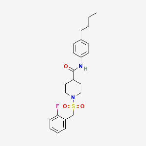 N-(4-butylphenyl)-1-[(2-fluorobenzyl)sulfonyl]piperidine-4-carboxamide