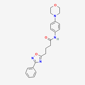 N-[4-(morpholin-4-yl)phenyl]-4-(3-phenyl-1,2,4-oxadiazol-5-yl)butanamide