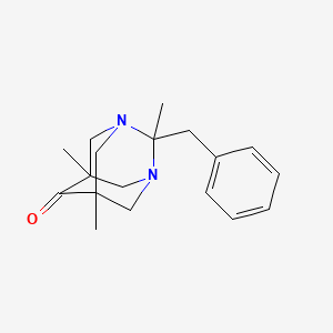 molecular formula C18H24N2O B11350654 2-Benzyl-2,5,7-trimethyl-1,3-diazatricyclo[3.3.1.1~3,7~]decan-6-one 