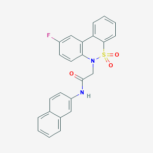 2-(9-Fluoro-5,5-dioxido-6H-dibenzo[C,E][1,2]thiazin-6-YL)-N-(2-naphthyl)acetamide