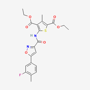 Diethyl 5-({[5-(3-fluoro-4-methylphenyl)-1,2-oxazol-3-yl]carbonyl}amino)-3-methylthiophene-2,4-dicarboxylate