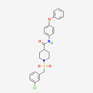 1-[(3-chlorobenzyl)sulfonyl]-N-(4-phenoxyphenyl)piperidine-4-carboxamide