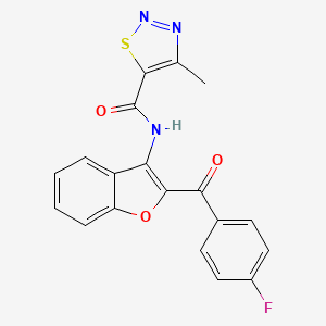 N-[2-(4-fluorobenzoyl)-1-benzofuran-3-yl]-4-methyl-1,2,3-thiadiazole-5-carboxamide