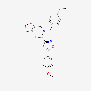 5-(4-ethoxyphenyl)-N-(4-ethylbenzyl)-N-(furan-2-ylmethyl)-1,2-oxazole-3-carboxamide