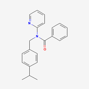 molecular formula C22H22N2O B11350731 N-[4-(propan-2-yl)benzyl]-N-(pyridin-2-yl)benzamide 