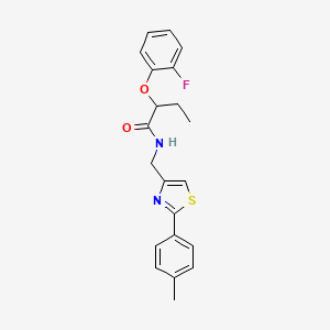 2-(2-fluorophenoxy)-N-{[2-(4-methylphenyl)-1,3-thiazol-4-yl]methyl}butanamide