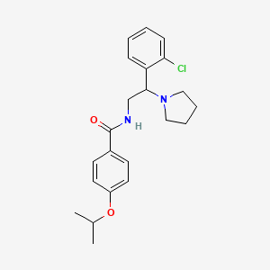 N-[2-(2-chlorophenyl)-2-(pyrrolidin-1-yl)ethyl]-4-(propan-2-yloxy)benzamide