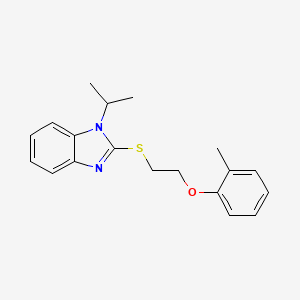 2-{[2-(2-methylphenoxy)ethyl]sulfanyl}-1-(propan-2-yl)-1H-benzimidazole