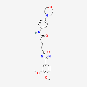 4-[3-(3,4-dimethoxyphenyl)-1,2,4-oxadiazol-5-yl]-N-[4-(morpholin-4-yl)phenyl]butanamide