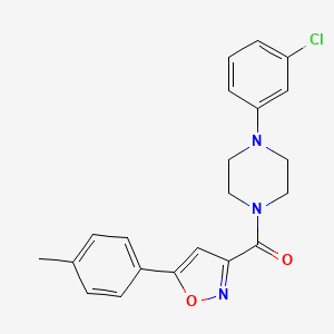 [4-(3-Chlorophenyl)piperazin-1-yl][5-(4-methylphenyl)-1,2-oxazol-3-yl]methanone