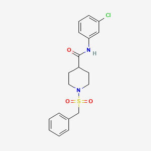 1-(benzylsulfonyl)-N-(3-chlorophenyl)piperidine-4-carboxamide