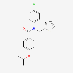 N-(4-chlorophenyl)-4-(propan-2-yloxy)-N-(thiophen-2-ylmethyl)benzamide