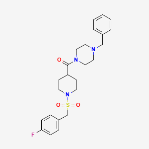 (4-Benzylpiperazin-1-yl){1-[(4-fluorobenzyl)sulfonyl]piperidin-4-yl}methanone